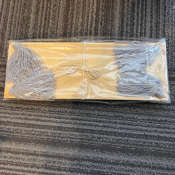 Nordic Wooden Hanging Shelf with Gray Beads and Tassels | Minimalist Boho Nurser - Picture 6 of 6